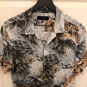 All Saints Tiger Button-down Shirt